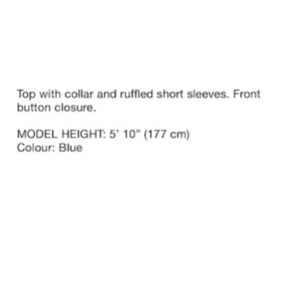 ZARA Printed Poplin Top Blue White S - Picture 9 of 11